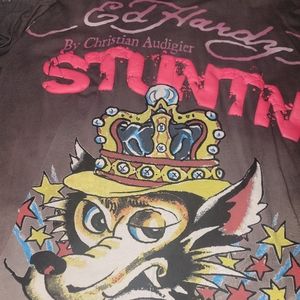 Men's RARE Christian Audiger Ed Hardy shirt XL used